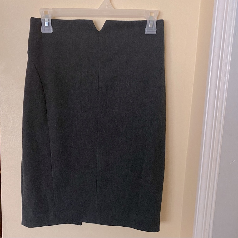 Express Dark Gray Slit Pencil Skirt Sz0